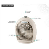 Kumtel LX-6331 (2ın1) 2000W - Sıcak & Soğuk Hava Akışıyla Ikili Kullanım: Vantilatör Fan & Isıtıcı Bej - 1