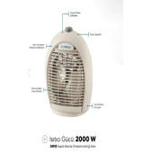Kumtel LX-6331 (2ın1) 2000W - Sıcak & Soğuk Hava Akışıyla Ikili Kullanım: Vantilatör Fan & Isıtıcı Bej - 6