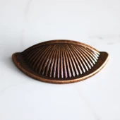 Yelken Midye Tas Çanak 64mm Düğme Eskitme AntikBakır Mobilya Mutfak Dolap Kulpu Kulbu Kulpları thumbnail 7