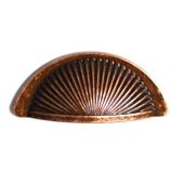 Yelken Midye Tas Çanak 64mm Düğme Eskitme AntikBakır Mobilya Mutfak Dolap Kulpu Kulbu Kulpları thumbnail 2