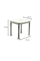 Prima Nova Kv33 - Okaliptus Tabure - Beyaz thumbnail 1