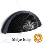 Yelken Midye Tas Çanak 64mm Düğme Eskitme AntikGümüş Mobilya Mutfak Dolap Kulpu Kulbu Kulpları thumbnail 1