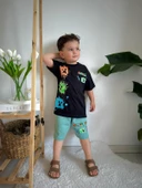 ERKEK ÇOCUK MINECRAFT DESENLİ PAMUK ŞORTLU TAKIM thumbnail 4