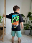 ERKEK ÇOCUK MINECRAFT DESENLİ PAMUK ŞORTLU TAKIM thumbnail 5