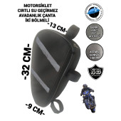 MOTORSİKLET KORUMA DEMİRİ ÇANTALARI YAN AVADANLIK REFLEKTÖRLÜ 32 CM - 2