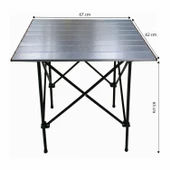 Hunter Kamp Katlanır Kamp Masası Metalik 4595 - 1