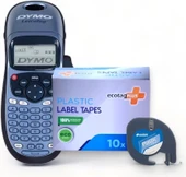 Dymo Letratag Etiket Yazıcı ve Ecotag Muadil Plastik Yedek Şerit Etiket 10'lu (ŞEFFAF) - 1