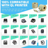 EcotagPlus Brother DK 11209  Etiket 62 mm x 29 mm - 6 X 800 Adet + Tutucu - 5