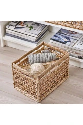 TÄTING Su Sümbülü Rattandan Yapılmış Sepet 35x25x25 cm El Yapımı thumbnail 1