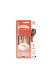 M-Pets Creamy Somonlu Sıvı Kedi Ödül Maması 4x15gr - 1