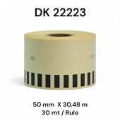 EcotagPlus Brother DK 22223  Etiket 50 mm x 30,48 m -Sürekli - 6 Adet + Tutucu - 3