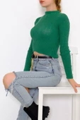 Yarım Balıkçı Crop Triko Yeşil - 885.1319. - 3