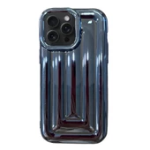 iPhone 15 Pro Max Rudra Seri Labirent Desen 3D Metalik Silikon Kapak - 8