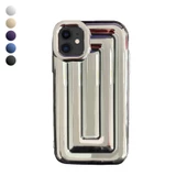 iPhone 11 Rudra Seri Labirent Desen 3D Metalik Silikon Kapak - 1