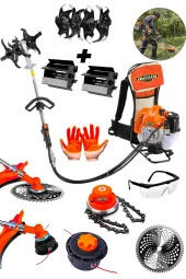 Dozzer SUV Serii 2.4Hp Benzinli Sırt Tipi Ot Çim Biçme Tırpan Makinesi Toprak Eşeleme +  Akrobat Çapa - 1