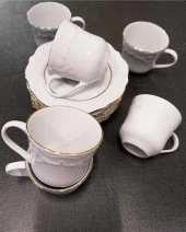 Kraliçe Kahve Fincan Seti - 6 Kişilik Türk Kahvesi Fincan Takımı - 80 ML - 1