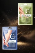 3'lü Ayak Bacak Kil Peeling Bakım Maske Silikon Topuk Çorabı Çatlak Topuk Dikeni Önleyici Gömlek - 3