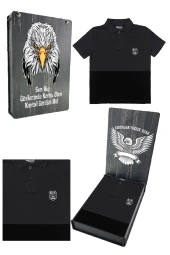 Beşiktaş Orijinal Polo Yaka Çocuk T-shirt Hediyelik Ahşap Kutulu - 7