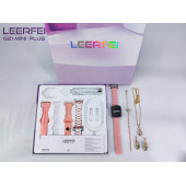 SÜPER HEDİYE G-21 MİNİ PLUS FULL SET KADIN AKILLI SAATİ 4 KORDON + BİLEKLİK KOLYE KÜPE HEDİYELİ - 1