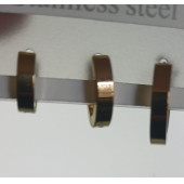 Halka 3lü Çelik Küpe - 1