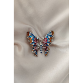 Renkli Kelebek Tasarımlı Broş Yaka İğnesi thumbnail 1