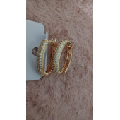 Çelik Halka Küpe Gold - 1