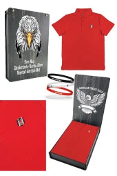 Beşiktaş Orijinal Polo Yaka Çocuk T-shirt + Bileklik Set Hediyelik Ahşap Kutulu - 7
