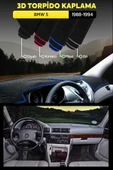Bmw 5 (1988-1994) 3d Torpido Koruma Kılıfı - Ön Göğüs Kaplama - Mavi Şerit - 1