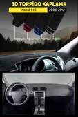 Volvo S40 (2008-2012) 3d Torpido Koruma Kılıfı - Ön Göğüs Kaplama - Gri Şerit - 1
