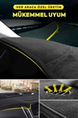 Chevrolet Aveo (2011+) 3d Torpido Koruma Kılıfı - Ön Göğüs Kaplama - Gri Şerit - 4