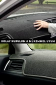 Chevrolet Aveo (2011+) 3d Torpido Koruma Kılıfı - Ön Göğüs Kaplama - Gri Şerit - 2