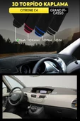 Citroen C4 Grand Picasso 3d Torpido Koruma Kılıfı - Ön Göğüs Kaplama - Siyah Şerit - 1