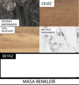 Silva Açılır Masa Beyaz 4 Adet Çapraz Sandalye Takım - 2