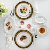 Schafer Mandy Yemek Takımı 56 Parça-Gold - 1