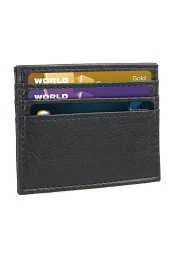 Kutulu Vegan Deri Siyah Klasik Erkek Cüzdan & Kartlık Seti  Siyah thumbnail 5