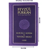 *KAMPANYA*FEYZÜL FURKAN TEFSİRLİ MEAL ORTA BOY CİLTLİ LİLA RENK  SERVER - 2