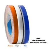 Yapışkanlı Neon Bisiklet Motosiklet Araba Jant Bandı 7 mm X 7 metre Mavi Reflektif Parlayan Bant thumbnail 3