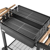 The Favilla Grillchi Standlı Yükseklik Ayarlı Çift Izgara Barbekü Mangal thumbnail 2