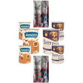 Amore Kuzu Etli Yetişkin Köpek Konservesi 6lı, 3lü Sticks Ödül - 1
