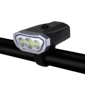 PİL İLE ÇALIŞAN  BİSİKLET FENERİ 500 LÜMEL 3 COB LED LAMBASI AYDINLATMA - 1