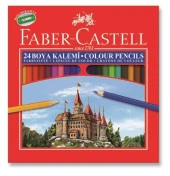 Faber Castell Kuru Boya Kalemi 24 Renk Tam Boy Karton Kutu - 1
