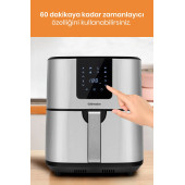 GoldMaster Brenda 7 Litre Inox Geniş Hazneli Xxl Dokunmatik 8 Ön Ayarlı Airfryer Sıcak Hava Fritözü - 2