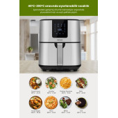 GoldMaster Brenda 7 Litre Inox Geniş Hazneli Xxl Dokunmatik 8 Ön Ayarlı Airfryer Sıcak Hava Fritözü - 3