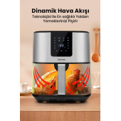 GoldMaster Brenda 7 Litre Inox Geniş Hazneli Xxl Dokunmatik 8 Ön Ayarlı Airfryer Sıcak Hava Fritözü - 4