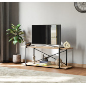 Eportatif Televizyon Ünitesi Tv Standı Raflı Metal Sehpa Çam 1379 - 1