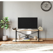 Eportatif Televizyon Ünitesi Tv Standı Raflı Metal Sehpa Çam 1379 - 2