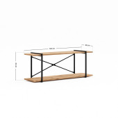 Eportatif Televizyon Ünitesi Tv Standı Raflı Metal Sehpa Çam 1379 - 6