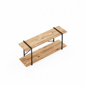 Eportatif Televizyon Ünitesi Tv Standı Raflı Metal Sehpa Çam 1379 - 7