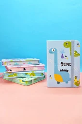 Dinazor A7 Not Defteri , Lastikli Cep Defteri - Mavi thumbnail 1