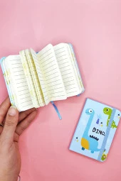 Dinazor A7 Not Defteri , Lastikli Cep Defteri - Mavi thumbnail 2